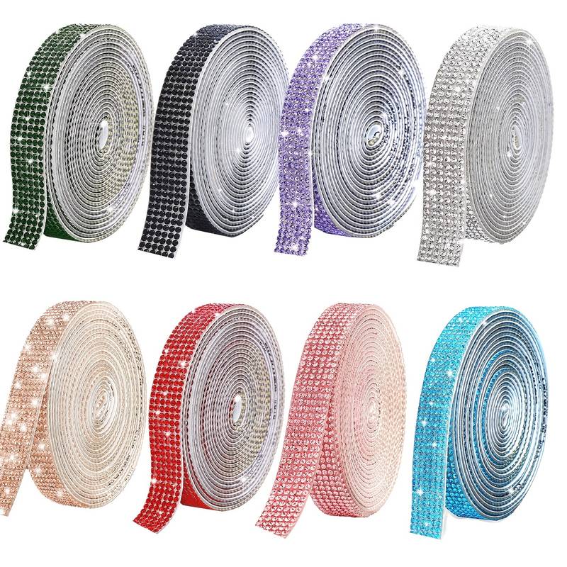 Self Adhesive Crystal Rhinestone Strips, Crystal Ribbon Bling Gemstone Sticker  Rhinestone Roll For Craft With Rhinestone For Diy Arts Crafts, Wedding  Parties, Car Phone Decoration, Mother's Day Gift, Mother's Day Decor 